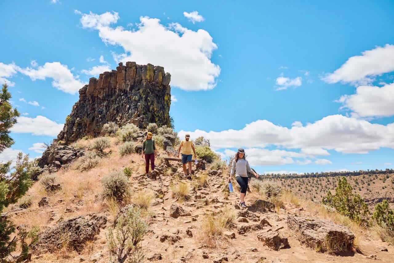 Hikers on the Chimney Rock Trail near Prineville, Oregon Hikers on the Chimney Rock Trail near Prineville, Oregon