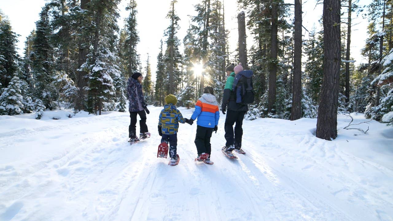 Snowshoeing on Tumalo Mountain near Bend, Oregon