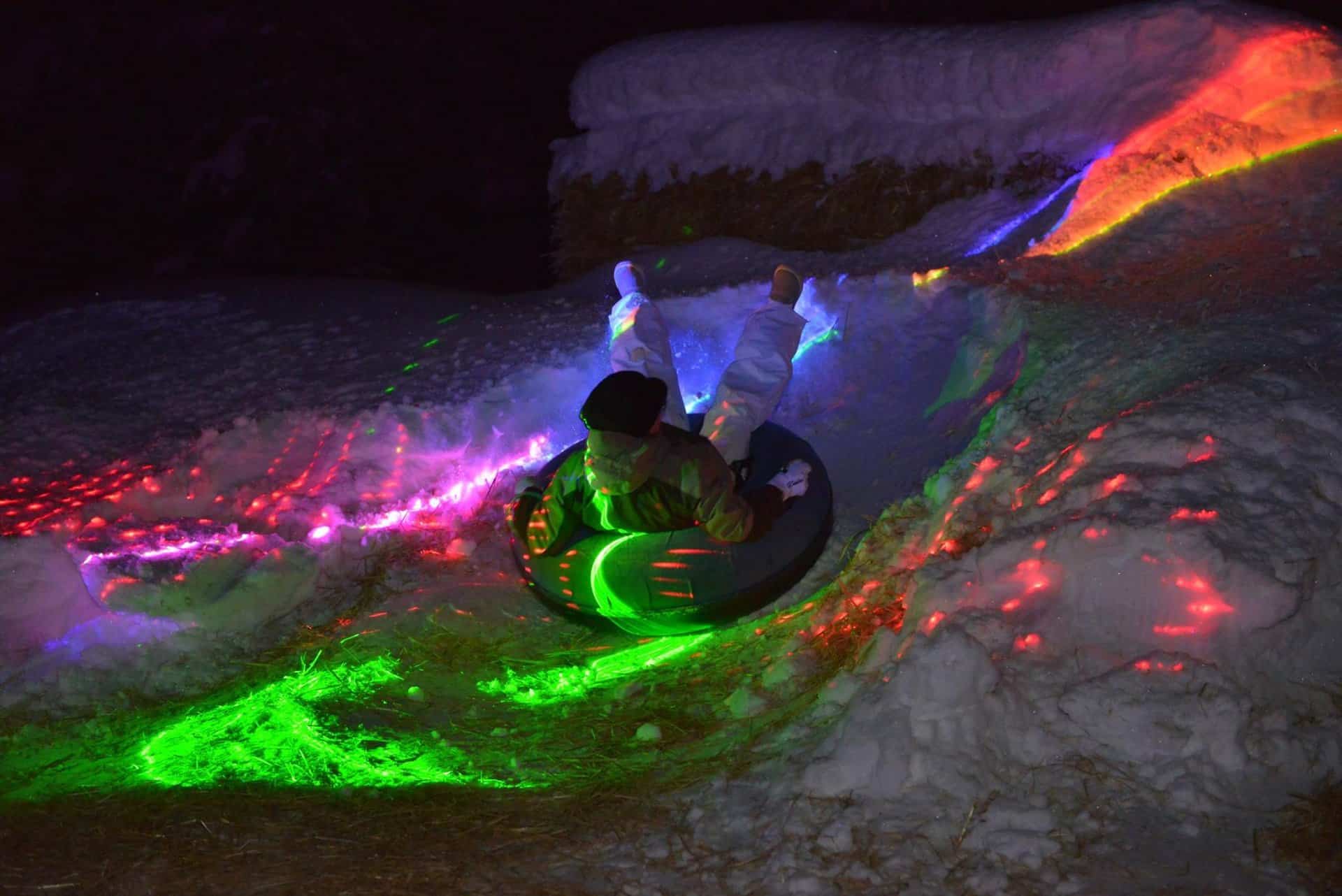 Night tubing at the SHARC Night tubing at the SHARC