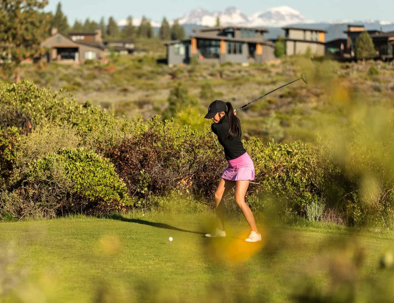 A golfer at Tetherow. A golfer at Tetherow.