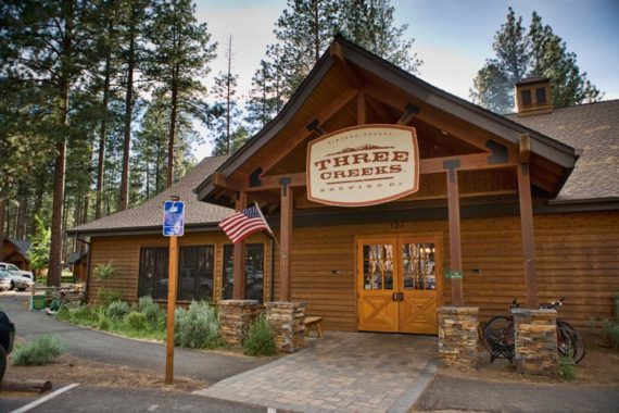 The entrance to Three Creeks Brewery in Sisters, Oregon. The entrance to Three Creeks Brewery in Sisters, Oregon.