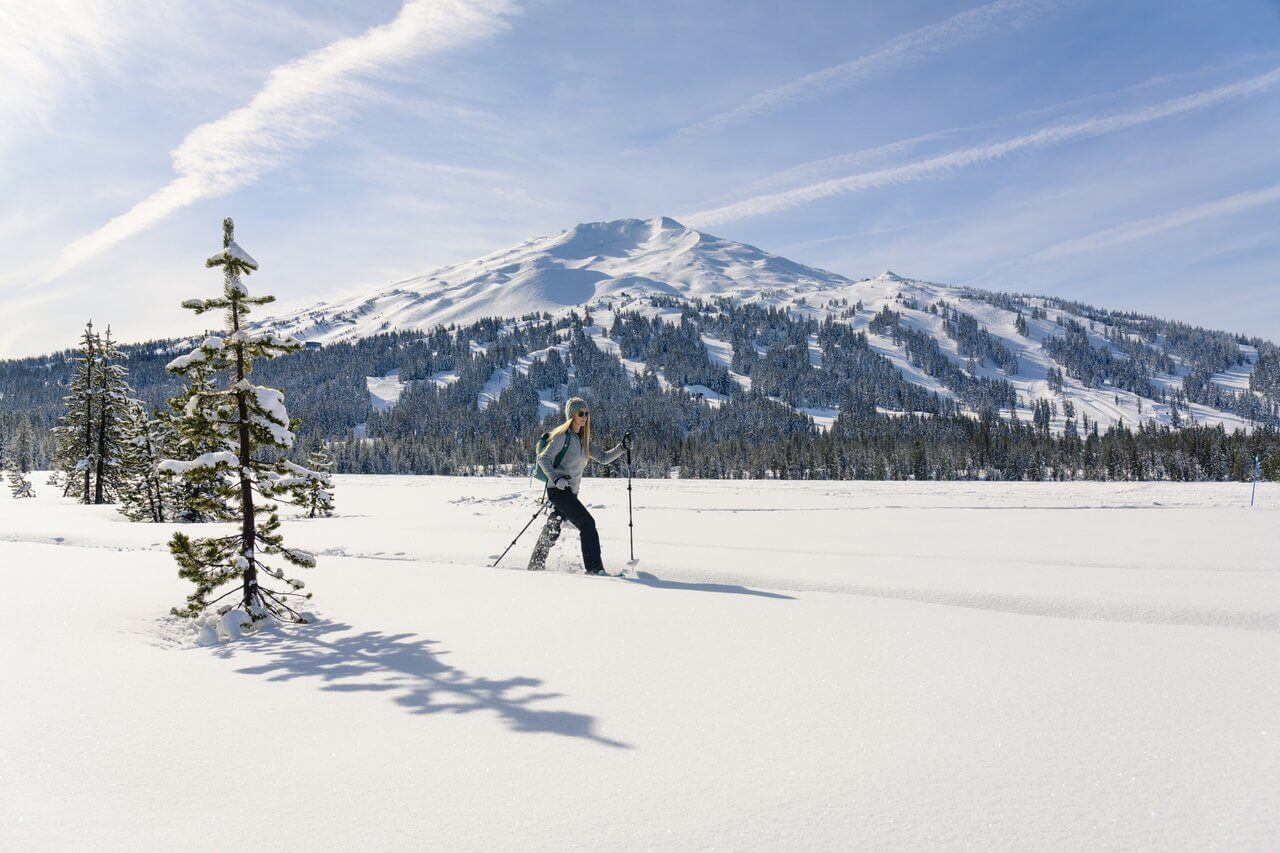 Snowshoeing at Todd Lake near Mt. Bachelor and Bend, Oregon